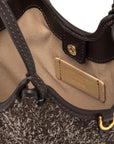 Dua Handtasche kleines Modell Loden dunkelbraun GIANNI CHIARINI