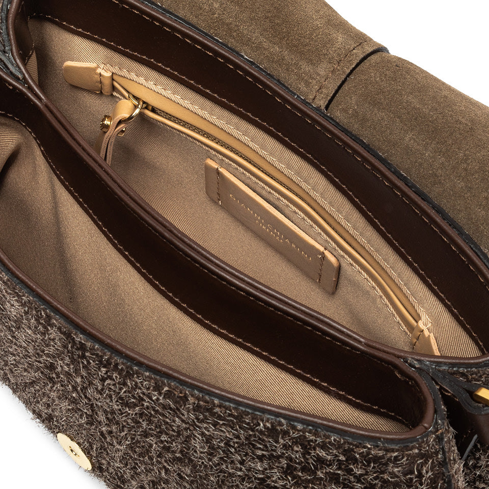 Sac à main loden Helena round Marlène dark brown GIANNI CHIARINI