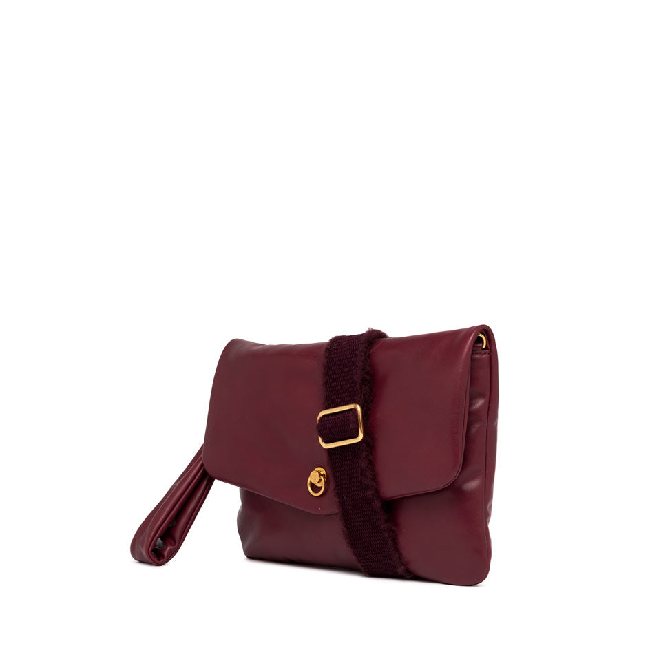 Burgunderrote Clutch von Mirea Gianni Chiarini