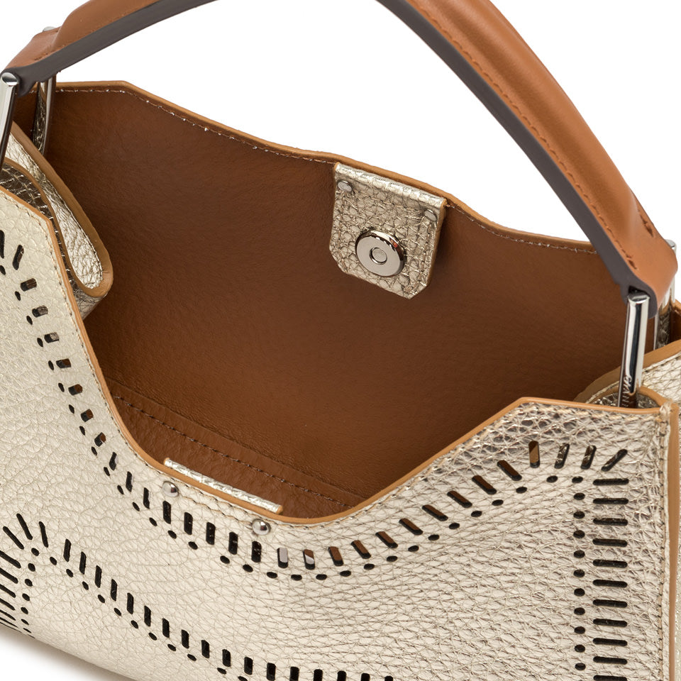 Gianni Chiarini Aurora Light Gold Caramello PM Handtasche
