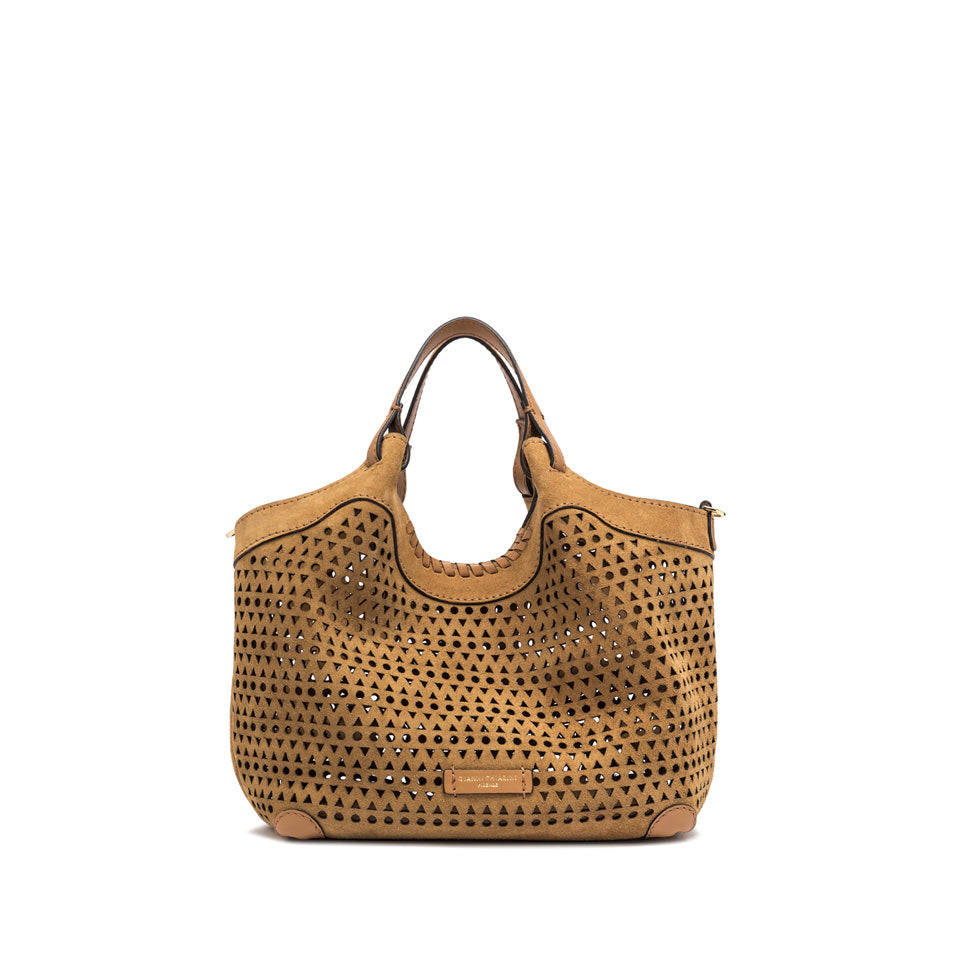 Gianni Chiarini DUA mittelgroße Handtasche. Erdnussbutter