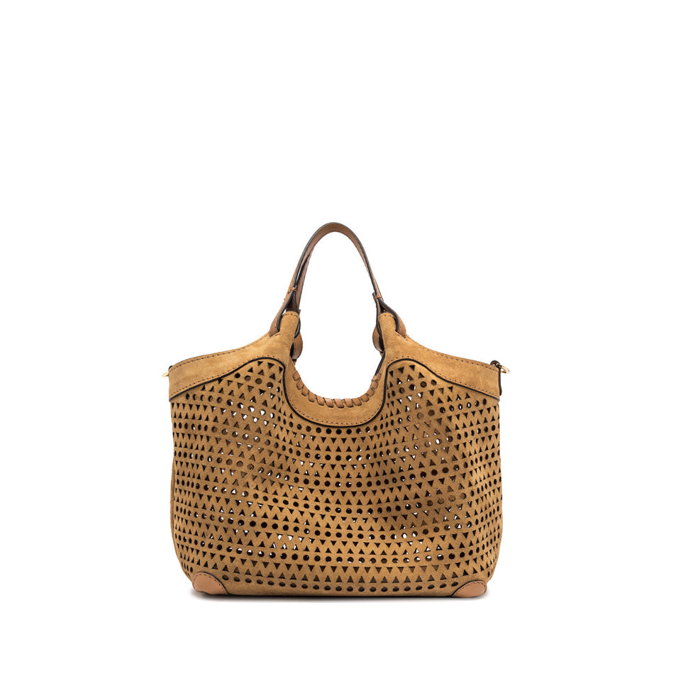 Gianni Chiarini DUA mittelgroße Handtasche. Erdnussbutter