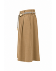 Bermuda en toile de lin fine camel
