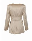 Blazer mit breitem Gürtel Beige Satin ATT