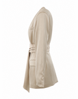 Blazer mit breitem Gürtel Beige Satin ATT