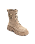 Bottines montantes à lacet beige MARK
