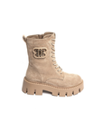 Bottines montantes à lacet beige MARK