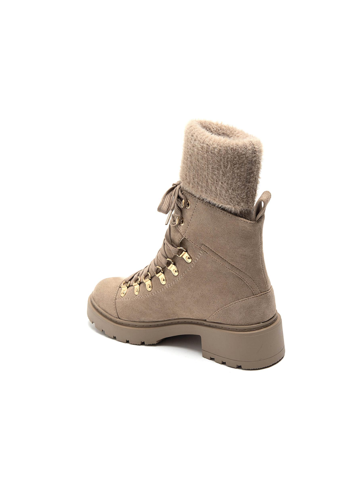 Bottine chaussette montante à lacet beige MARK