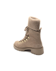 Bottine chaussette montante à lacet beige MARK