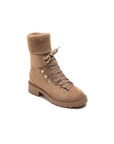 Bottine chaussette montante à lacet camel MARK