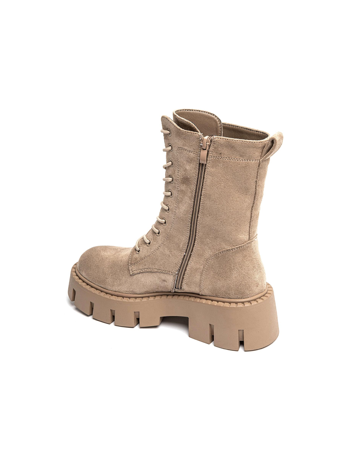 Bottines montantes à lacet beige MARK