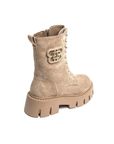 Bottines montantes à lacet beige MARK
