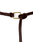 Ceinture cuir coffee/or Interdee