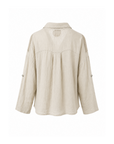 Lochmuster-Leinenhemd beige