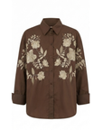 Chemisier oversize FLEURS coffee