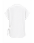 Chemise nouée manches courtes blanc