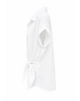 Chemise nouée manches courtes blanc