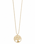 Sautoir doré pendentif arbre de vie doré