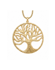 Sautoir doré pendentif arbre de vie doré