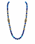 Perlen- und Strass-Halskette Marine