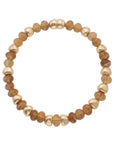 Collier perles beige-doré