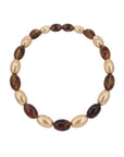 Collier perles cacao-doré