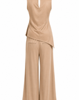 Pantalon Mariley fluide large beige