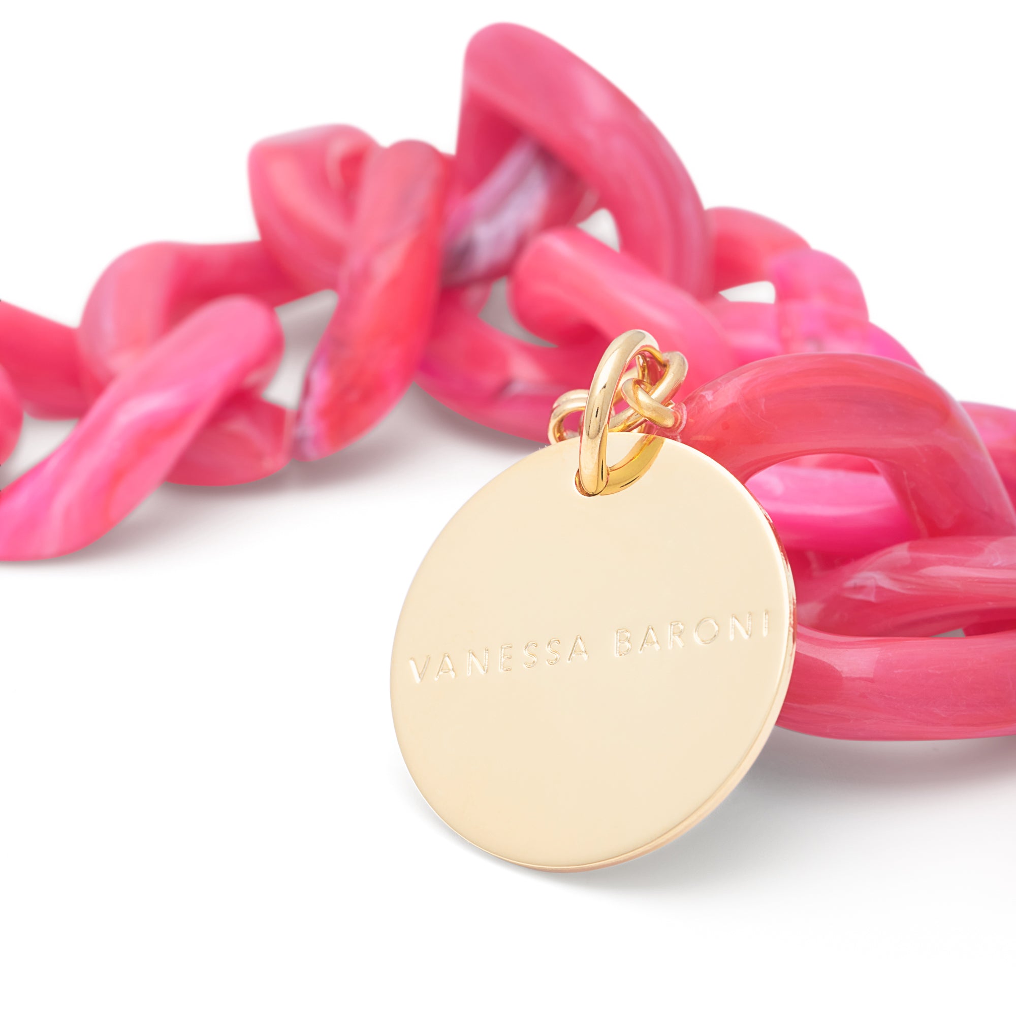 Bracelet maillons Ocean raspberry Vanessa Baroni