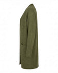 Gilet mi-long kaki