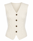 Interdee ecru twisted vest