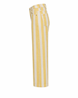 Jeans rayé blanc jaune