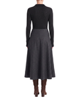 Anthracite Long Wool Skirt Interdee