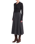 Anthracite Long Wool Skirt Interdee