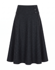 Anthracite Long Wool Skirt Interdee