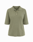Feinstrick-Polo Khaki