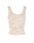 Top tulle/sequins beige Antonello Serio