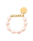 Bio-Perlenarmband mit goldenen Apricot-Perlen Vanessa Baroni