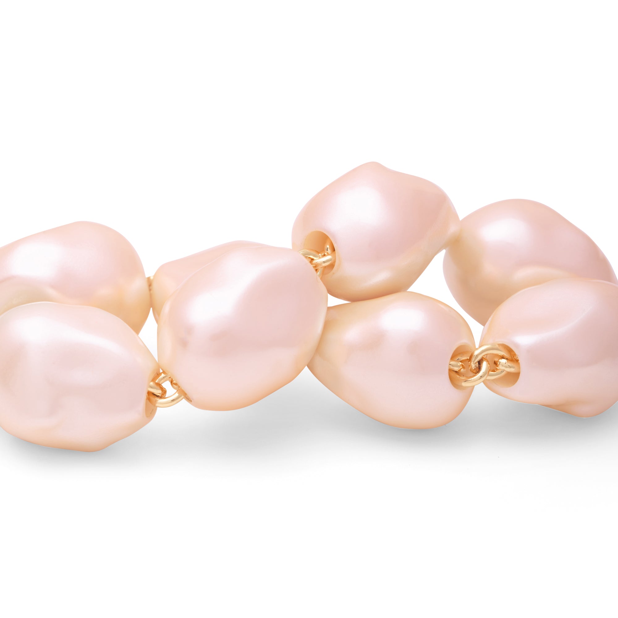 Bio-Perlenarmband mit goldenen Apricot-Perlen Vanessa Baroni