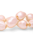 Bio-Perlenarmband mit goldenen Apricot-Perlen Vanessa Baroni