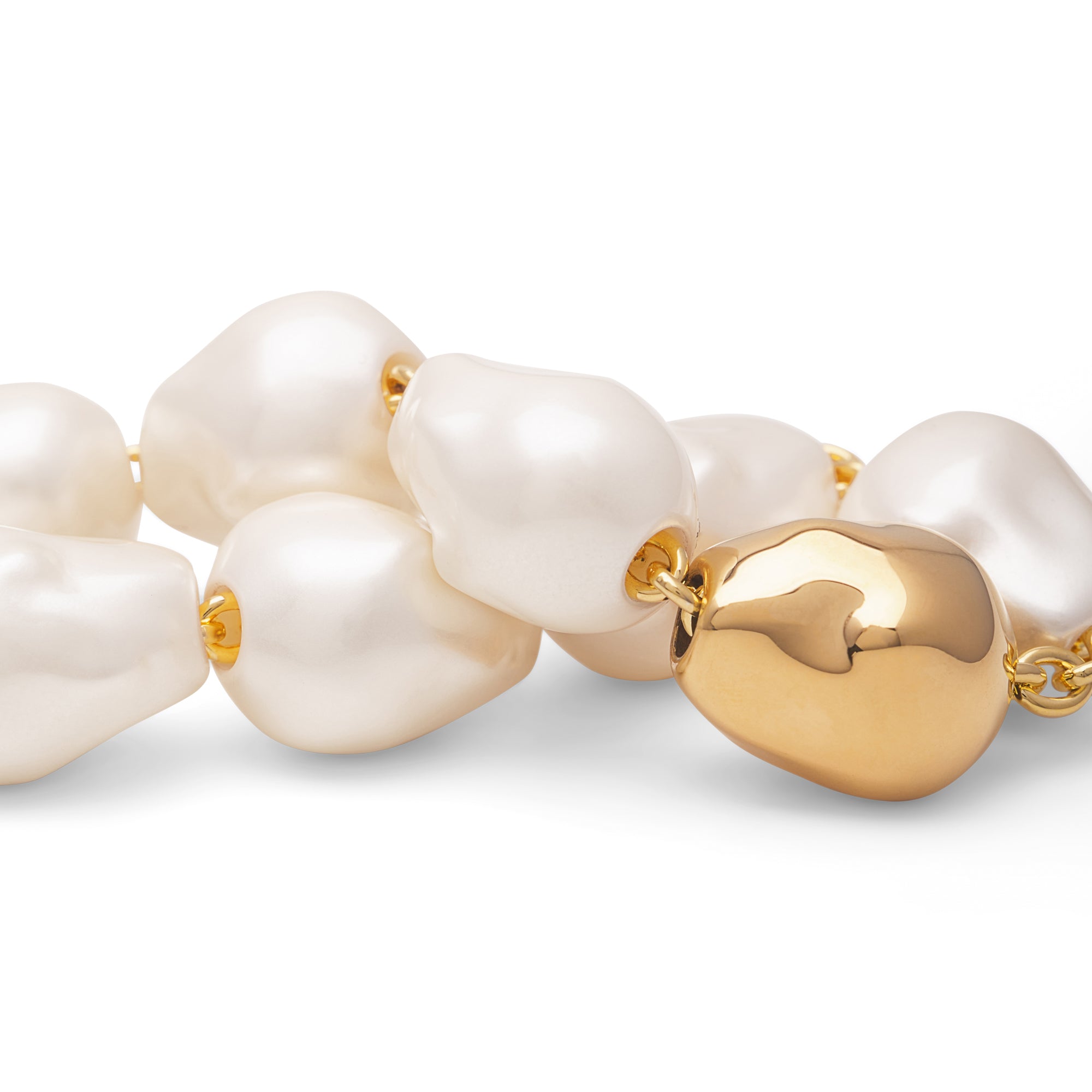 Bio-Perlenarmband mit goldener Perle von Vanessa Baroni