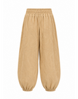 Pantalon ballon tissu structuré camel
