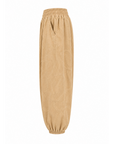 Pantalon ballon tissu structuré camel
