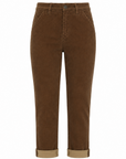 Pantalon chino velours côtelé marron