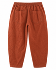 Pantalon balloon rouille à empiècement