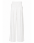 Pantalon lin blanc taille smoke
