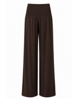Leinenhose Kaffeefarben mit elastischem Bund