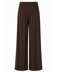 Leinenhose Kaffeefarben mit elastischem Bund