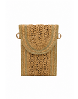 Pochette paille taupe