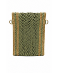 Pochette paille kaki
