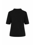 Thin white crew neck sweater with short sleeves